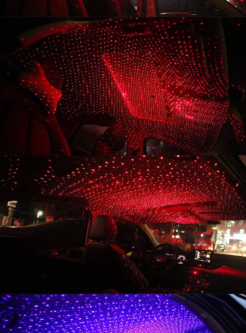 Auto USB starry sky car roof star decoration light ambient light music Rhythm control car interior led starry light for car