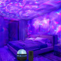 1pc LED Galaxy Star Projector Light,USB Powered,Water ripple Wave,Remote Controlled Bedroom Night Lamp,For Party,Home Theater