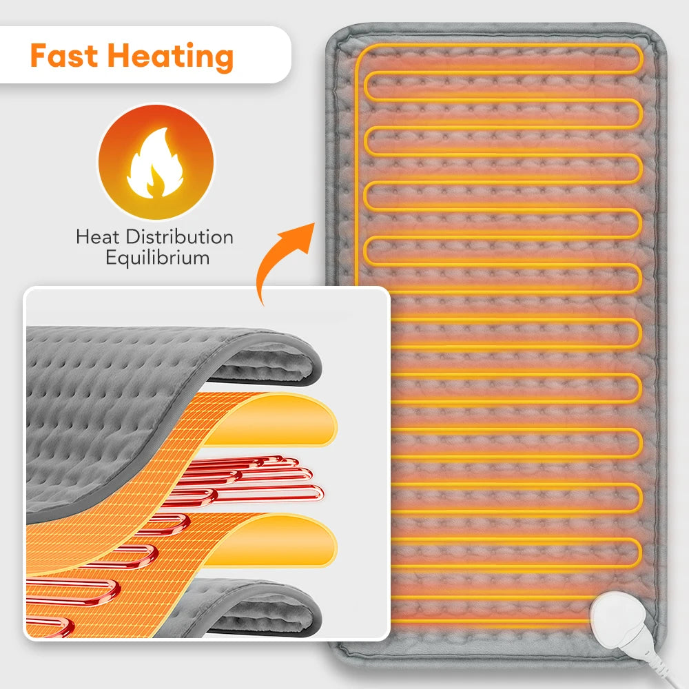 9 Level 4 Mode Timer 30X60cm Electric Heating Pad Blanket Hot Heated Pad for Abdomen Shoulder Knee Legs Winter Warm Washable