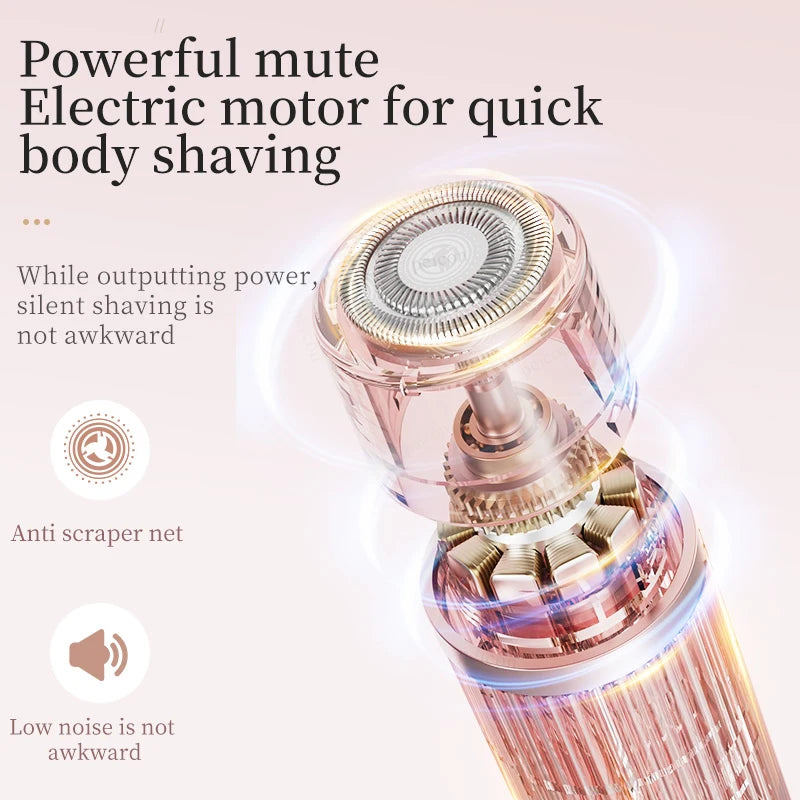Electric Razor For Women Face Shaver Portable Hair Removal Leg Armpit Bikini Body Hair Trimmer Painless Facial Mustache Epilator